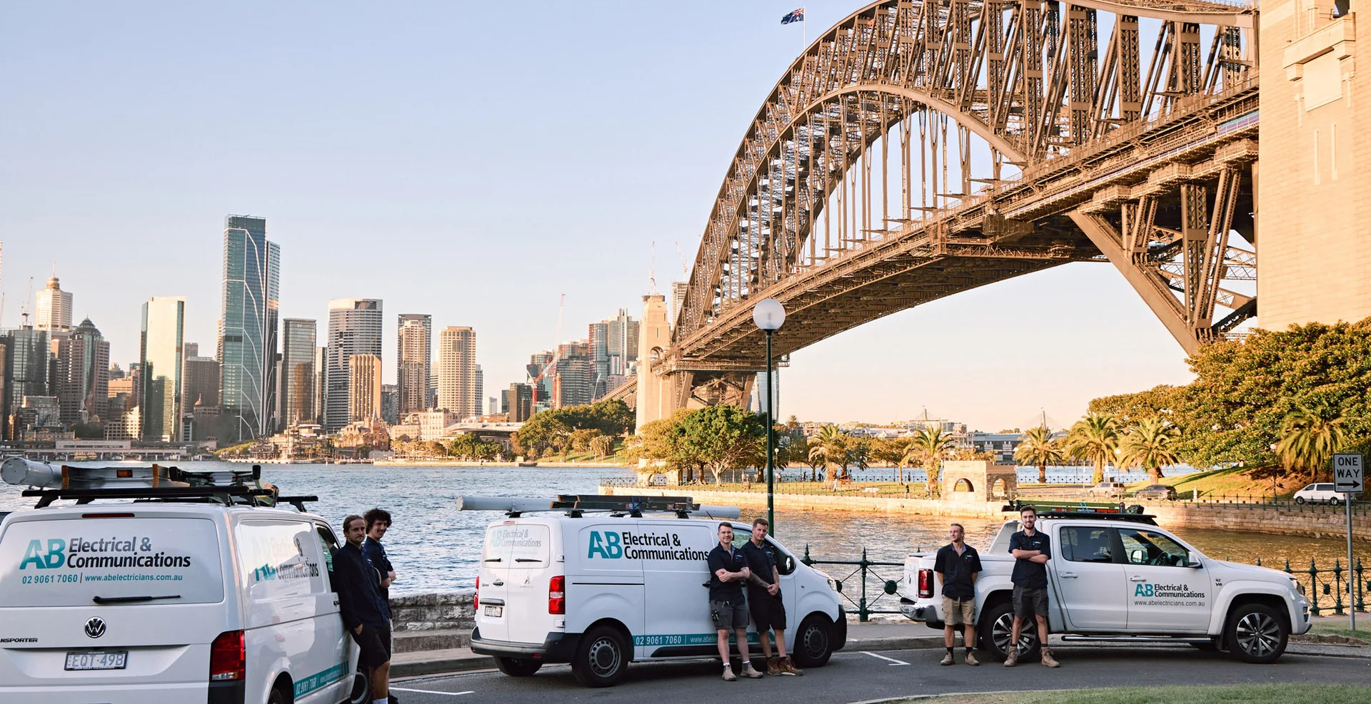 The Electricians Bronte team at the end of a run